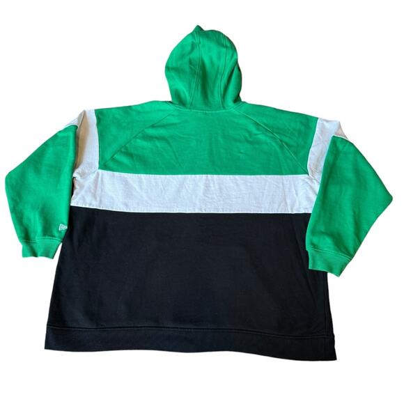 New York Jets New Era Colorblock Throwback Pullover Hoodie Black/Green size 3X - Picture 7 of 10